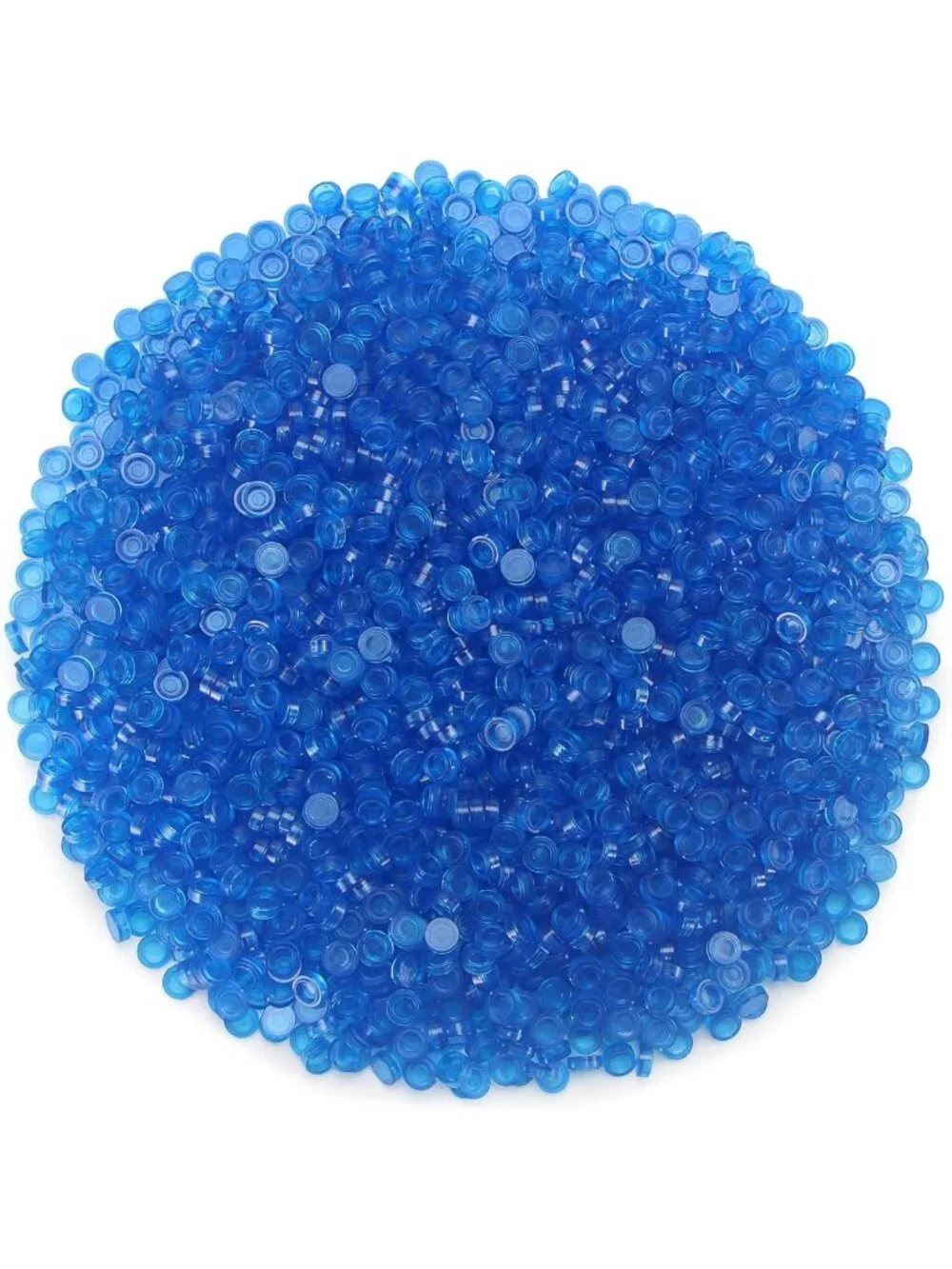 2200PCS Transparent Dark Blue Round Building Brick Tiles - DIY Craft Accessories